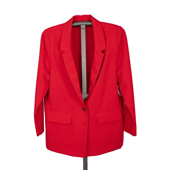 Old Navy Jackets & Blazers - Old Navy Women's Unlined Blazer Jacket LARGE Aurora Red Classic Holiday Office